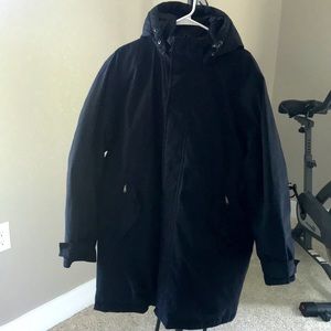 Lands End XL 46-48 Down Waterproof Winter  Coat with Hood